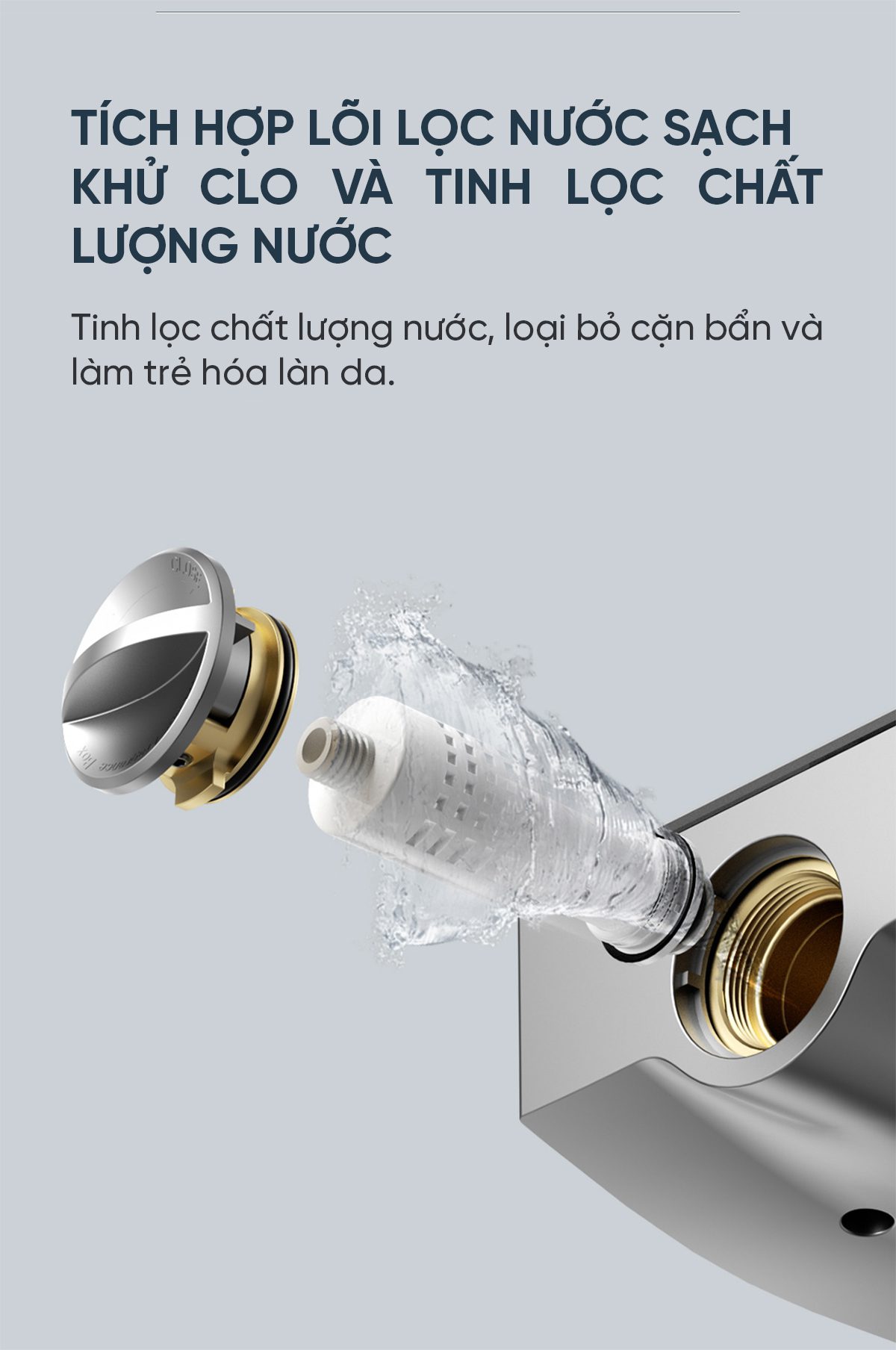 Bộ Vòi Sen Nóng Lạnh Whale Mẫu V/EA