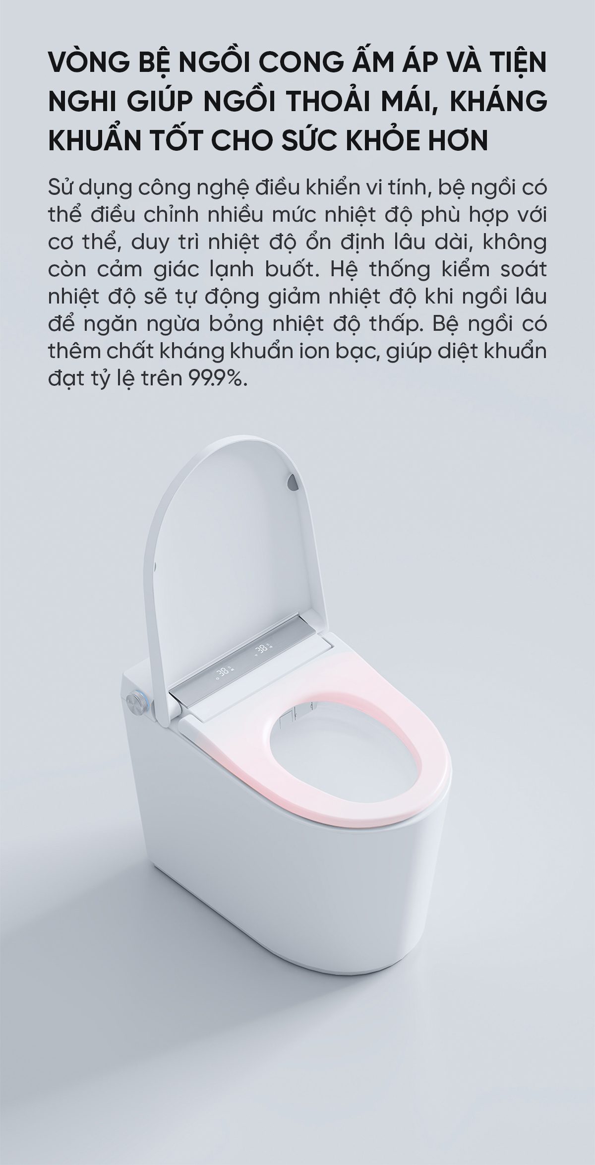 Bồn Cầu Thông Minh Little Whale Wash Đa Năng Mẫu Ngắn D5
