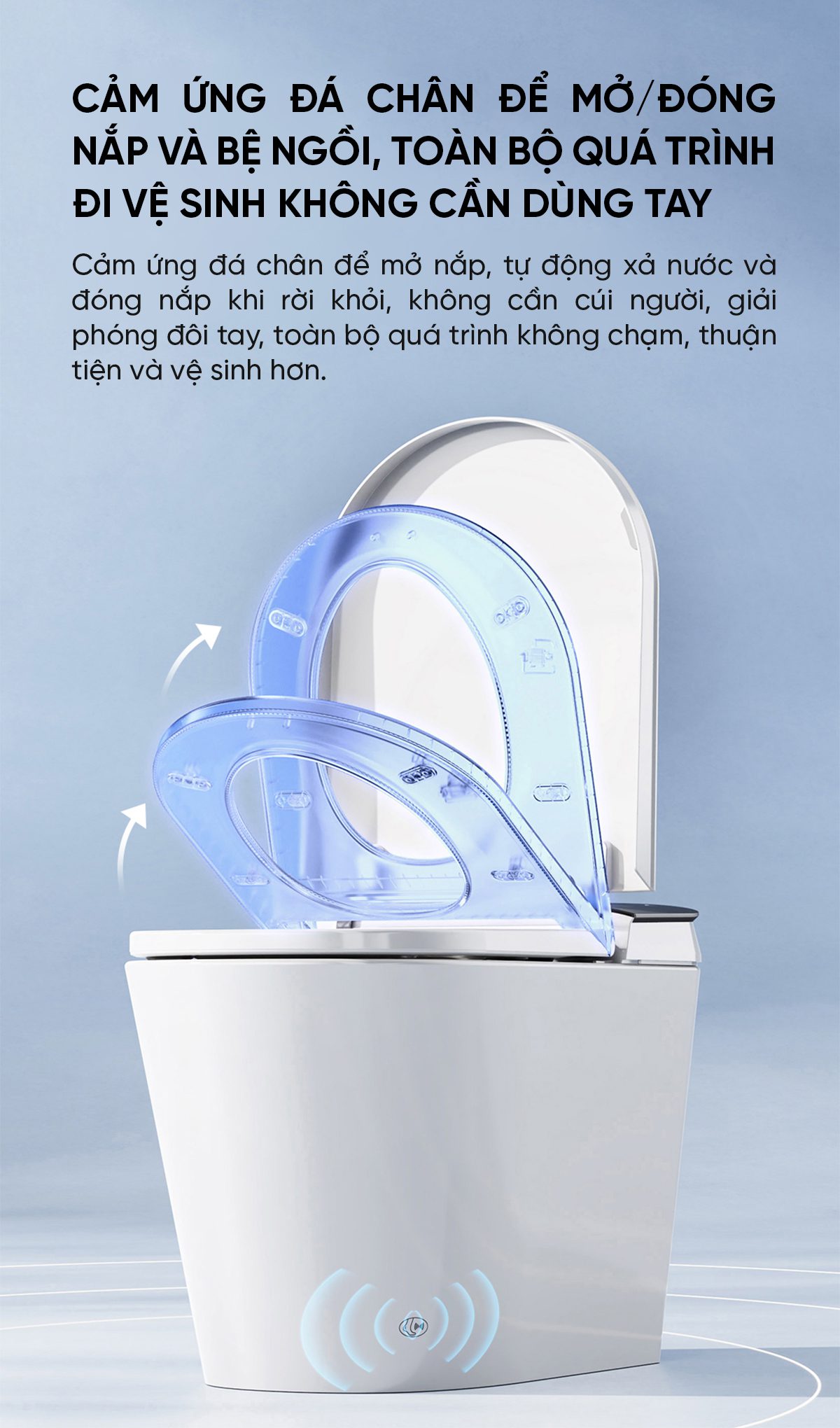 Bồn cầu thông minh Viomi Little Whale 2 Pro Khử trùng tia UV
