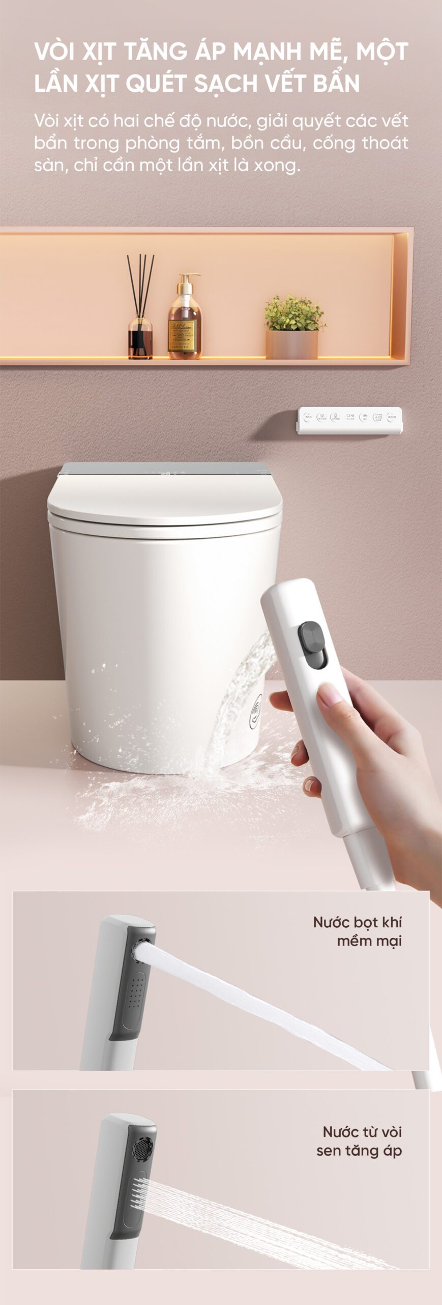 Vòi Sen Tắm Tăng Áp Và Massage i9