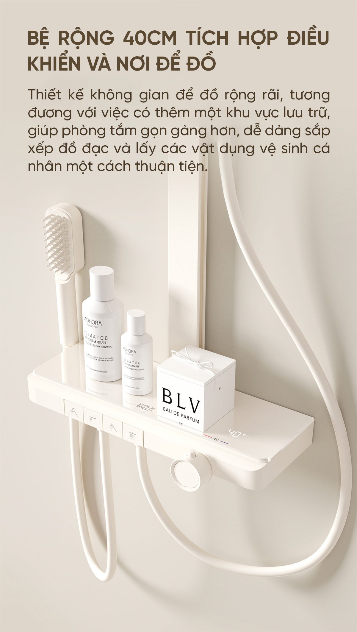 Bộ Vòi Sen Tắm Điều Chỉnh Nhiệt Độ Little Whale Wash VPlus
