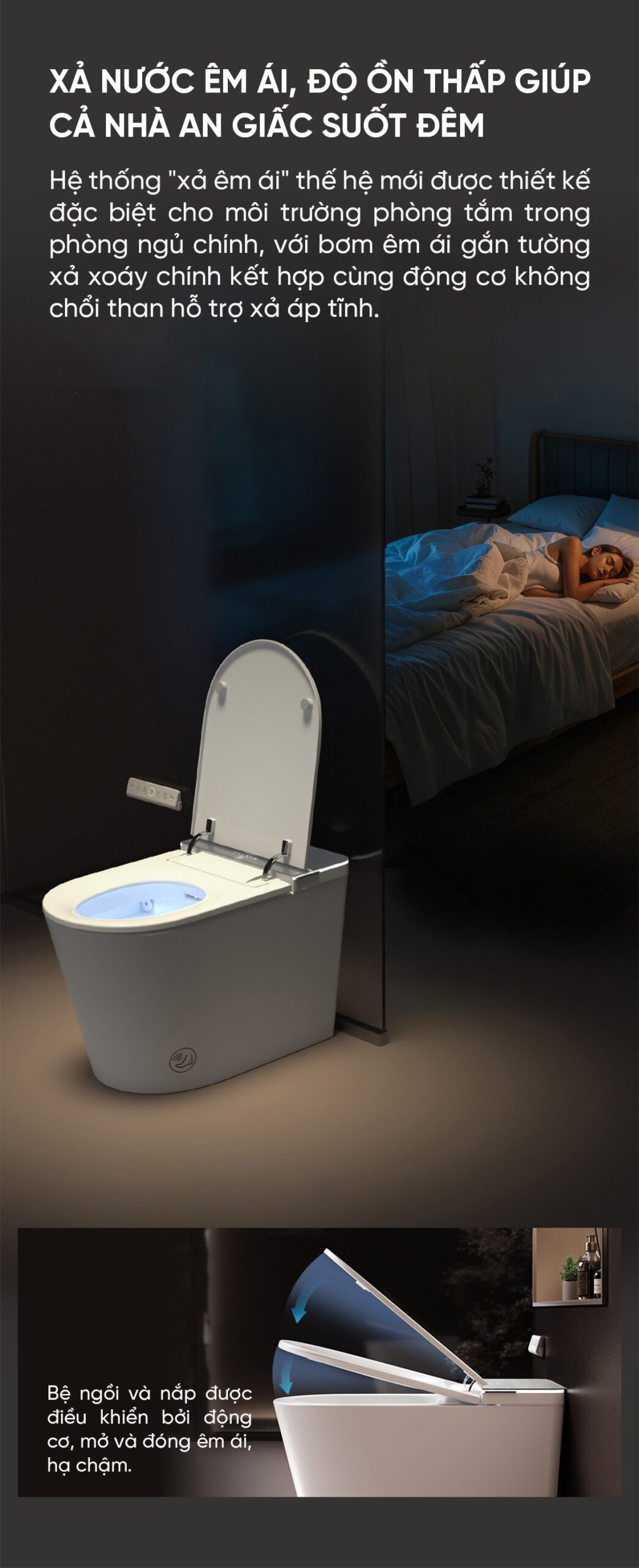 Bồn cầu thông minh Little Whale Wash U9 Khử trùng tia UV