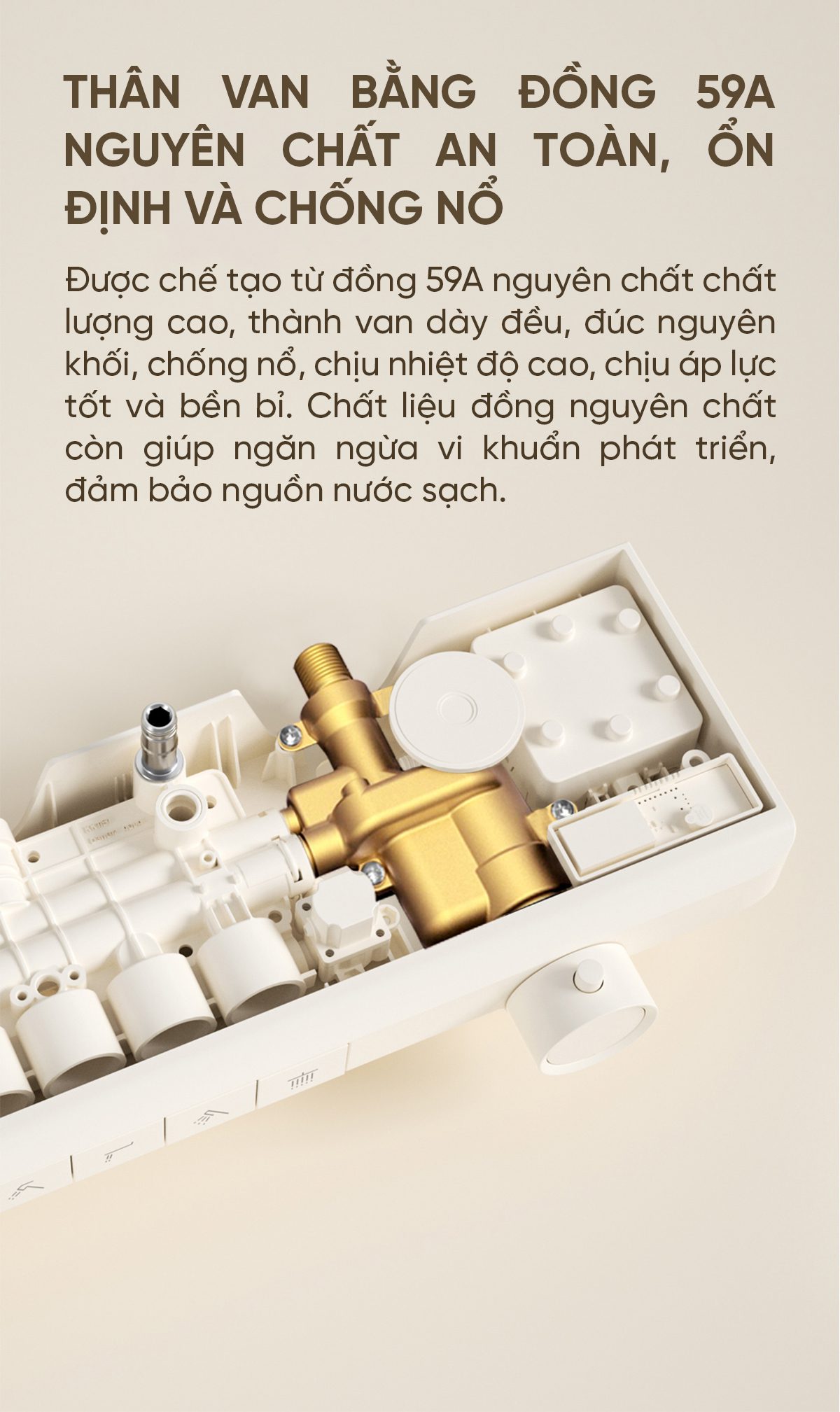 Bộ Vòi Sen Tắm Điều Chỉnh Nhiệt Độ Little Whale Wash VPlus