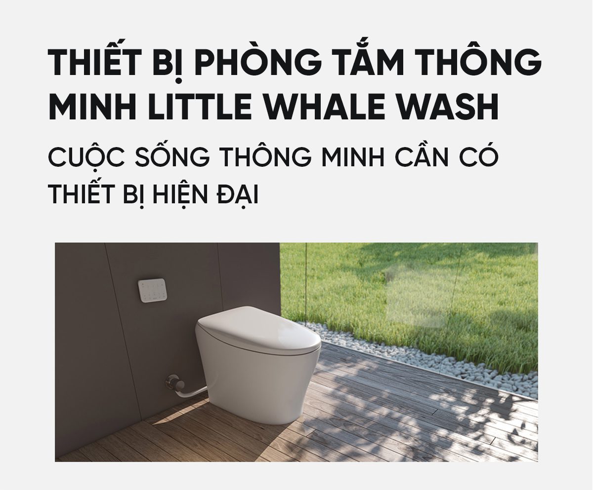 Bồn Cầu Thông Minh Little Whale Wash Đa Năng Mẫu Ngắn D5