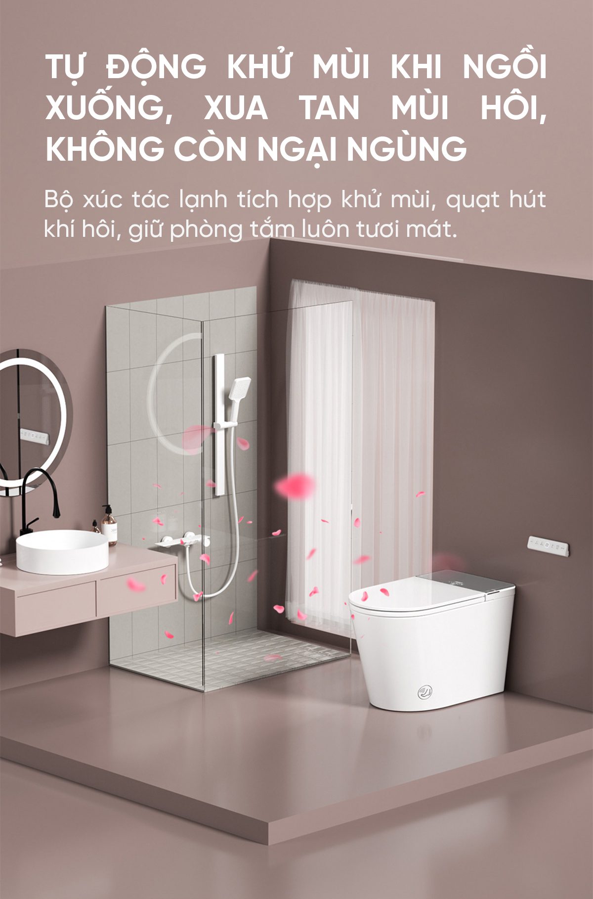 Bồn cầu thông minh Little Whale Wash U9 Khử trùng tia UV