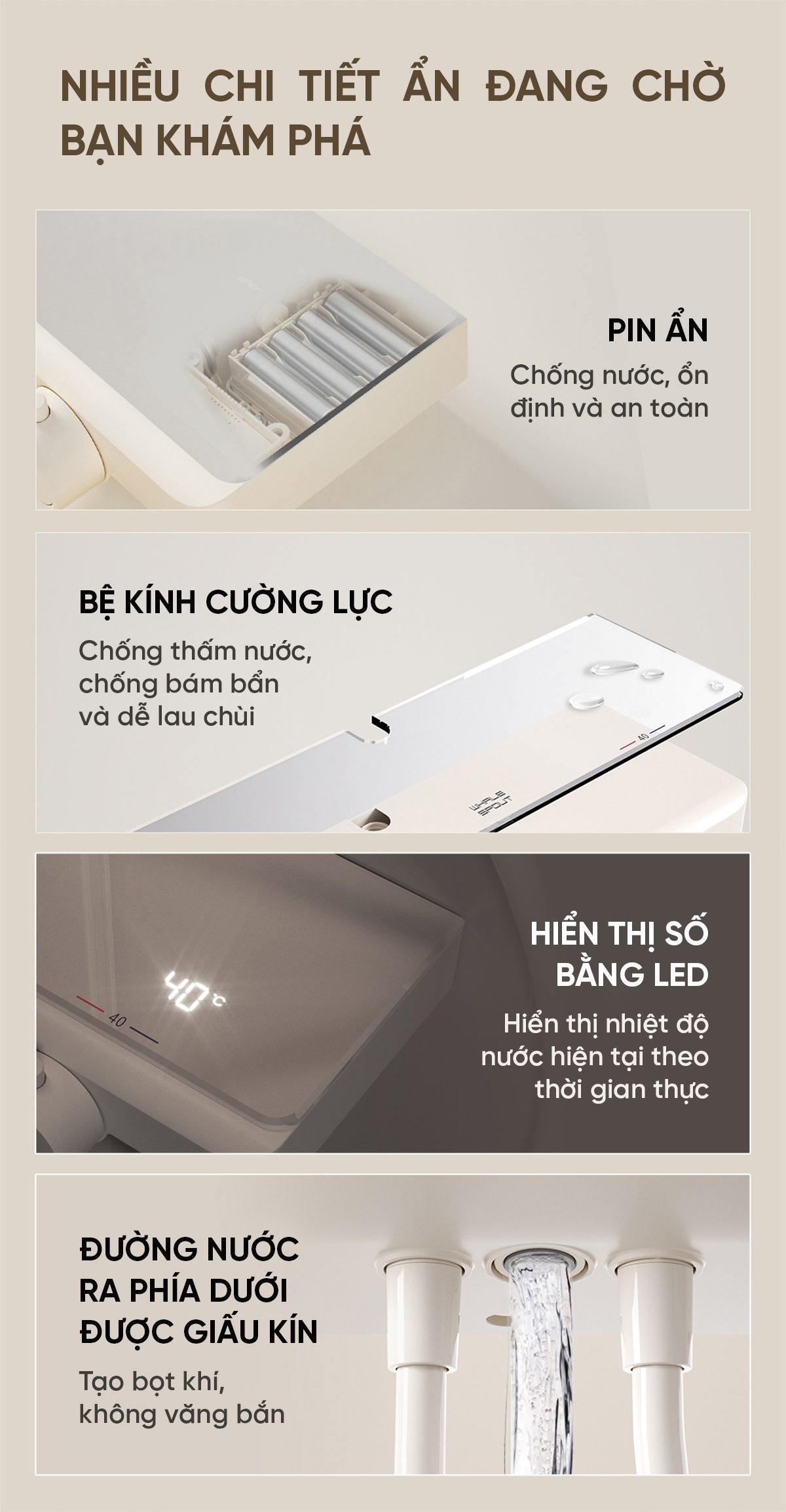 Bộ Vòi Sen Tắm Điều Chỉnh Nhiệt Độ Little Whale Wash VPlus