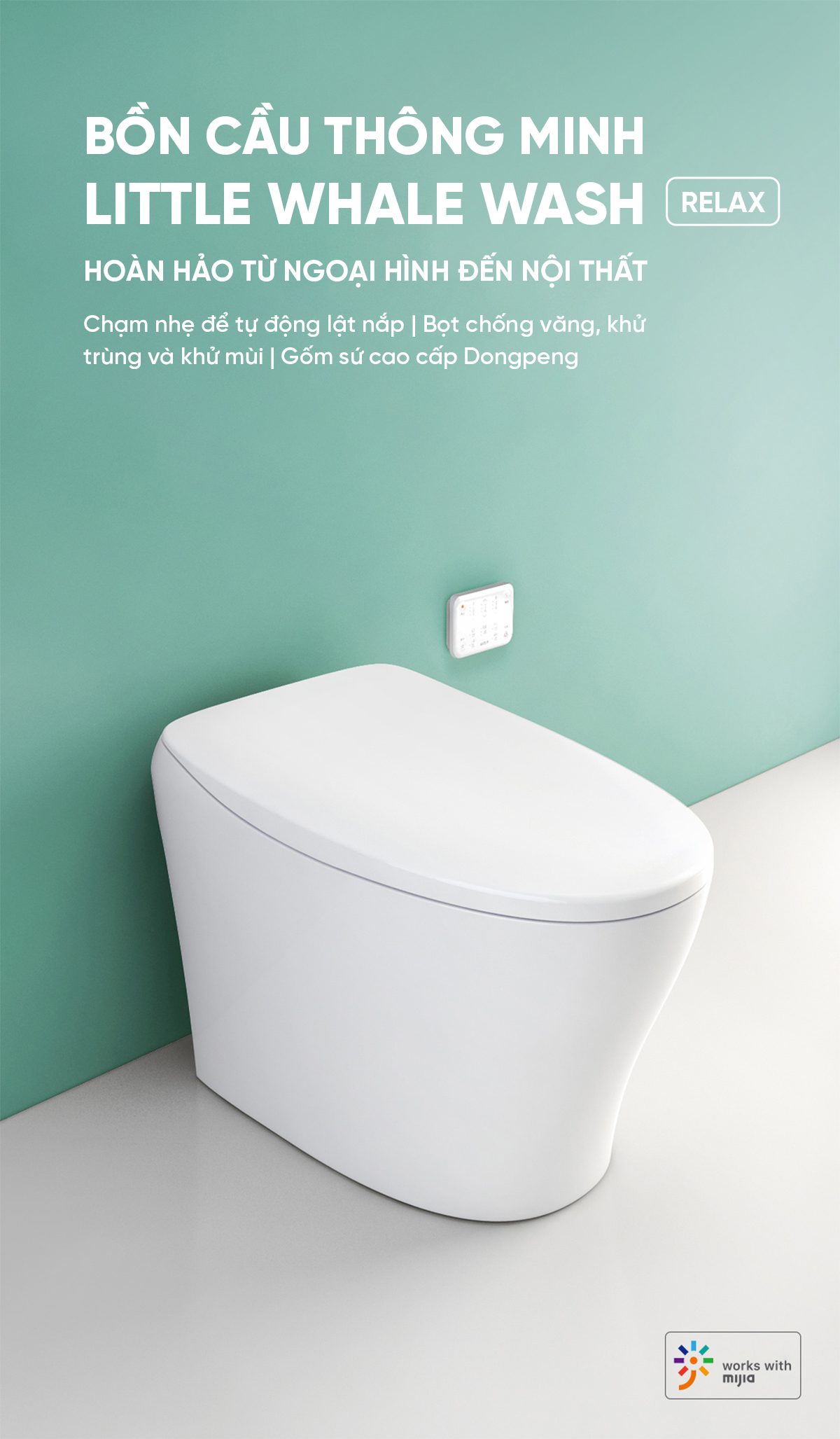 Bồn Cầu Thông Minh little Whale Wash Pure, Zero, Relax