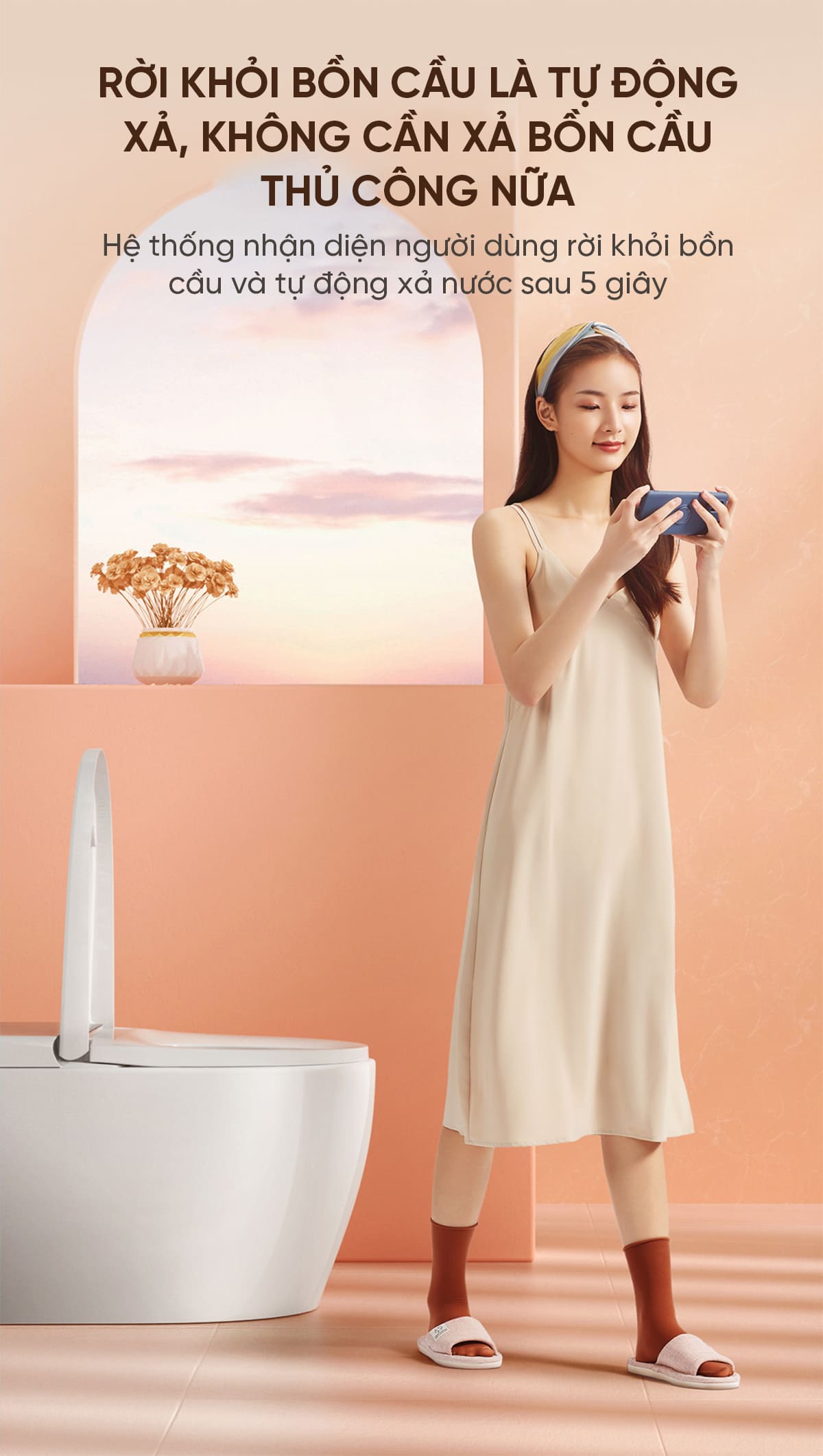Bồn Cầu Thông Minh Kháng Khuẩn Whale Wash D1