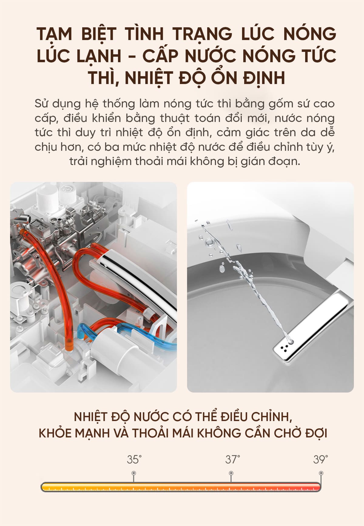 Bồn Cầu Thông Minh Kháng Khuẩn Whale Wash D1
