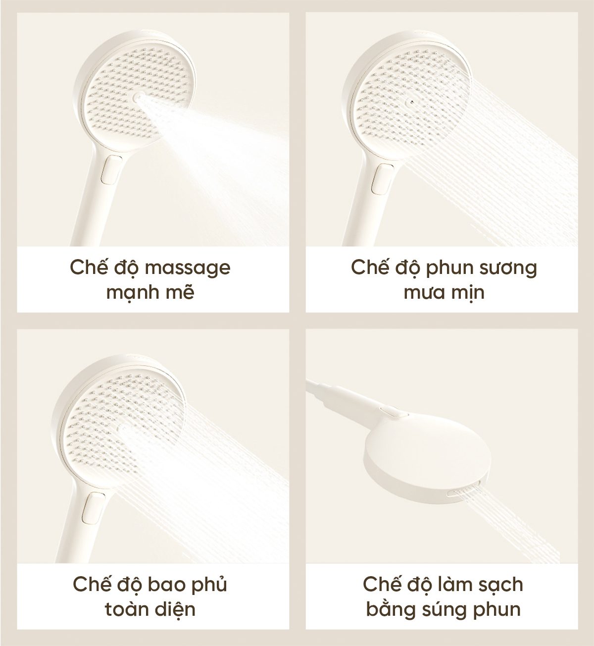 Bộ Vòi Sen Tắm Điều Chỉnh Nhiệt Độ Little Whale Wash VPlus