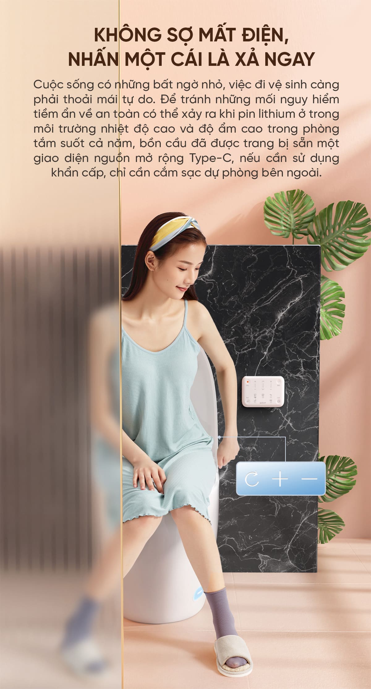 Bồn Cầu Thông Minh Kháng Khuẩn Whale Wash D1