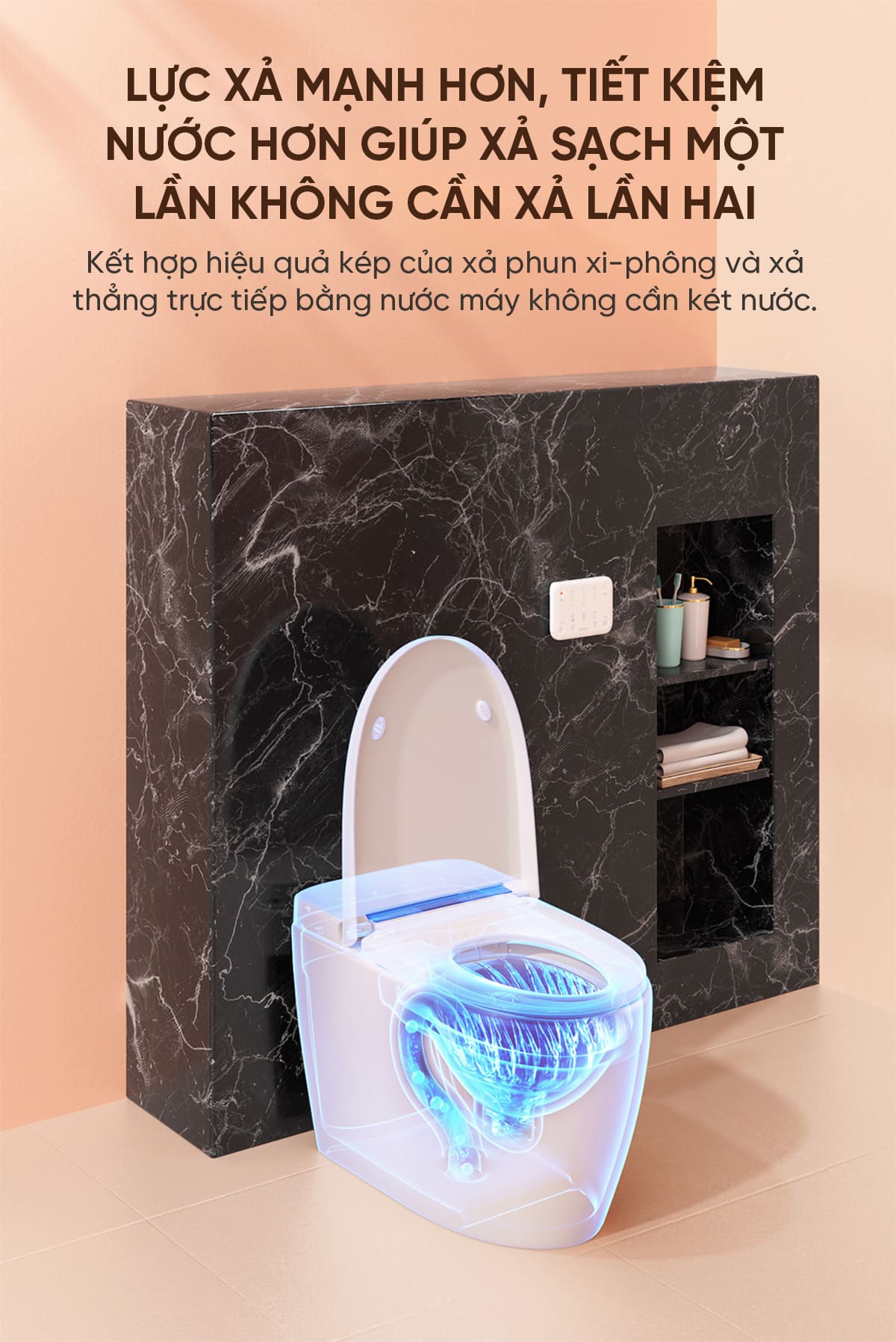 Bồn Cầu Thông Minh Kháng Khuẩn Whale Wash D1